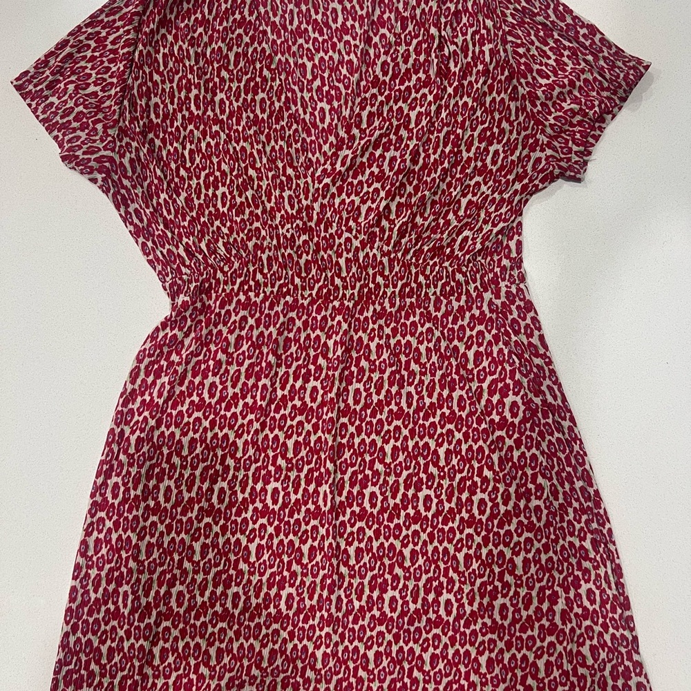 Mango Floral Red and White Dress
